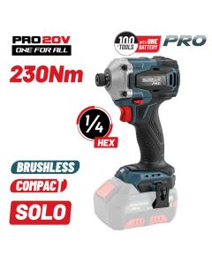 Παλμικό Κατσαβίδι Compact  230Nm BORMANN Pro BBP5153 ,Brushless 20V, SOLO