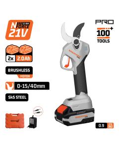 Ψαλίδι Κλάδου Μπαταρίας 21V,NAKAYAMA Pro EC1440, Brushless, Προοδευτική Κοπή 0-15mm0-40mm,0.9kg