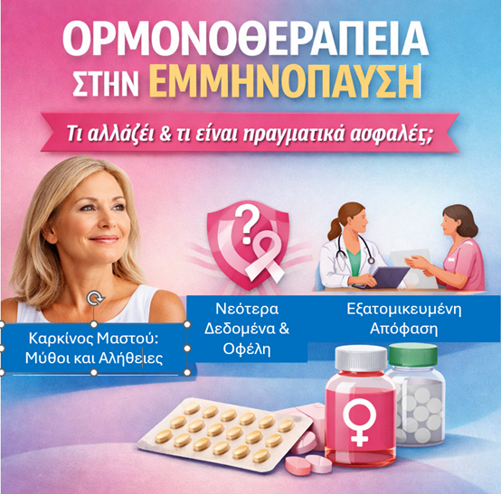 Ορμονοθεραπεία στην εμμηνόπαυση: Ώρα να φύγει ο φόβος!