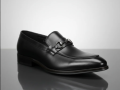 Sophisticated handcrafted men's leather loafers crafted from premium genuine black leather. Featuring a classic horsebit metal buckle detail, an anatomical cushioned footbed, and a sleek dress sole, perfect for formal occasions and refined everyday styling.